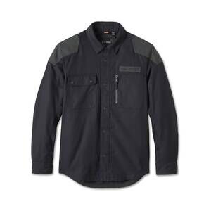 NEW HARLEY DAVIDSON men's riding padded zip-up jacket in black